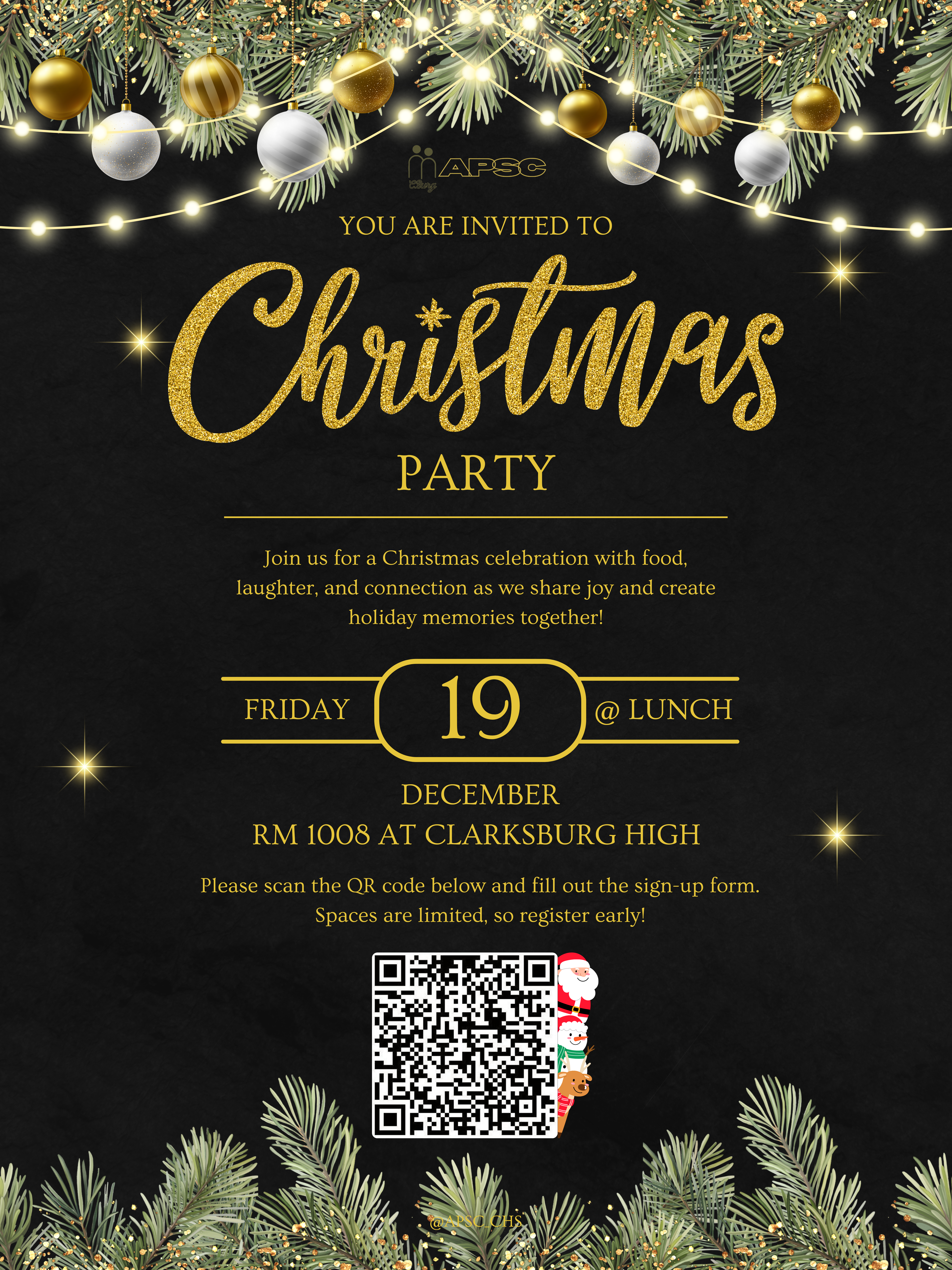APSC Christmas Event Poster